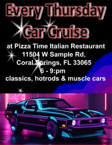 car show in Coral Springs florida on thursday