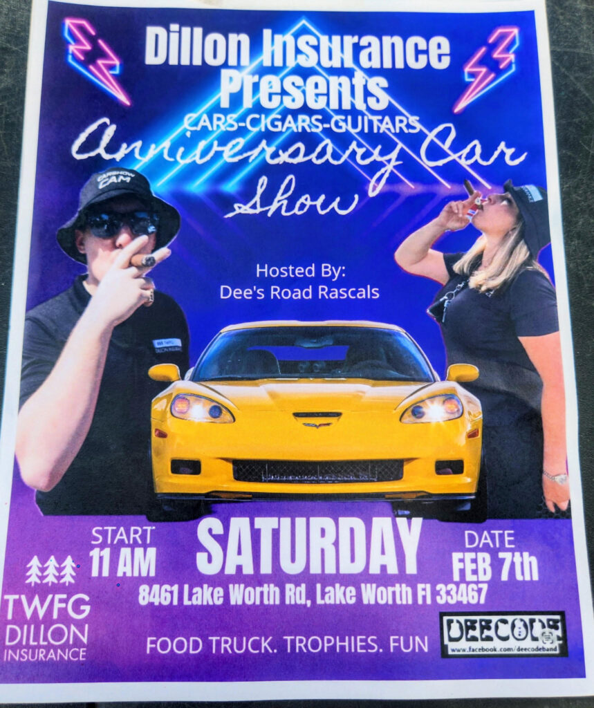 car show in lake worth florida on february 7