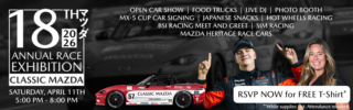classic mazda race exhibition car show in orlando florida on april 11