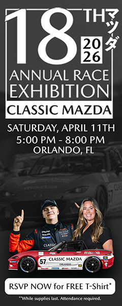 classic mazda race exhibition car show in orlando florida on april 11