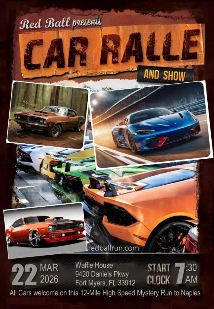 car show rally in fort myers florida on march 22