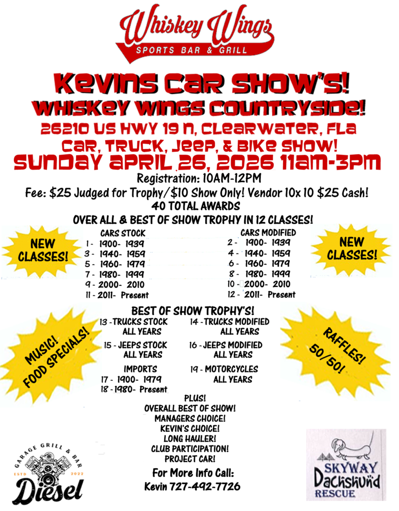 car show in clearwater florida on april 26