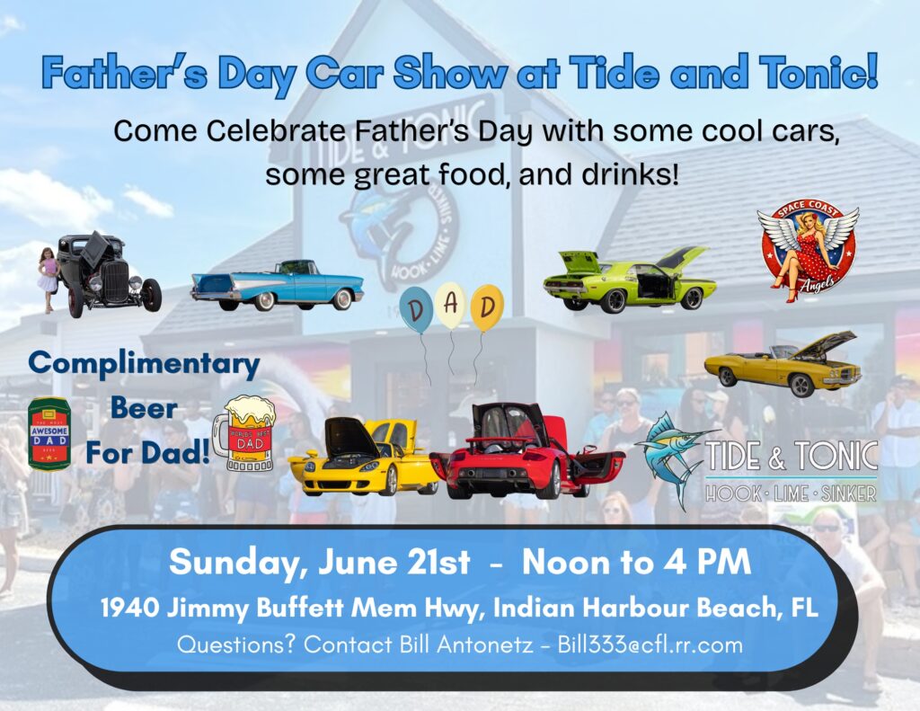 car show in indian harbour beach florida on june 21