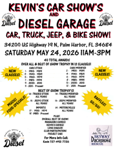 car show in palm harbor florida on may 24