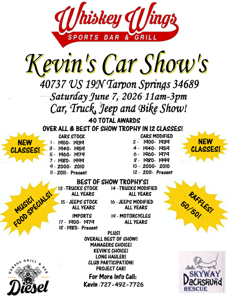 car show in tarpon springs florida on june 7