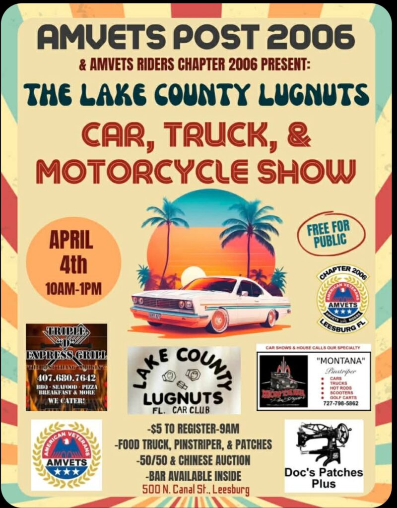 car show in leesburg florida on april 4
