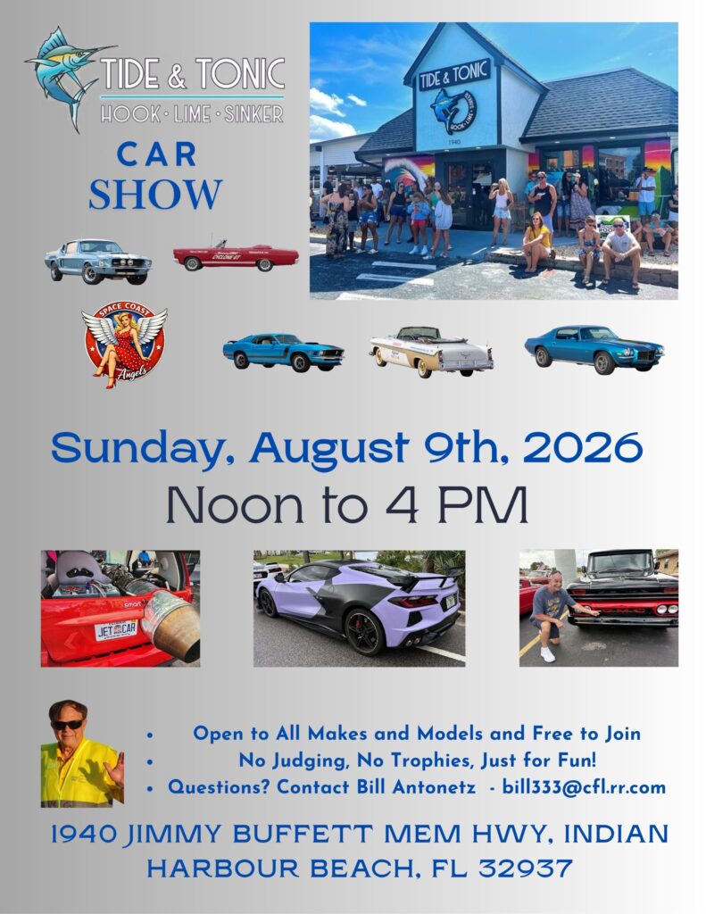 car show in indian harbour beach florida on august 9