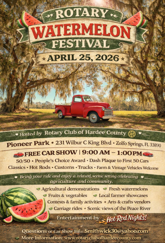 car show in zolfo springs florids on april 25