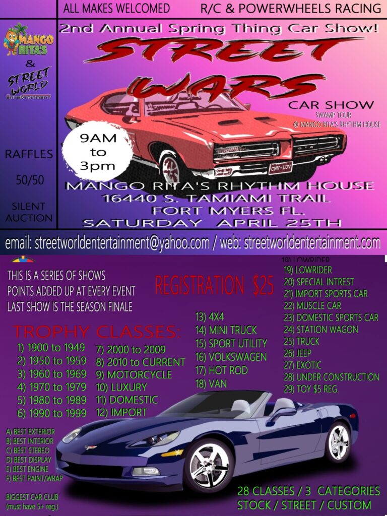 car show in fort myers florida on april 25