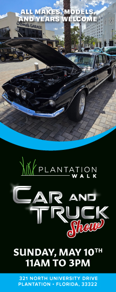 car show in plantation florida on may 10