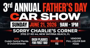 car show in new smryna beach florida on june 21