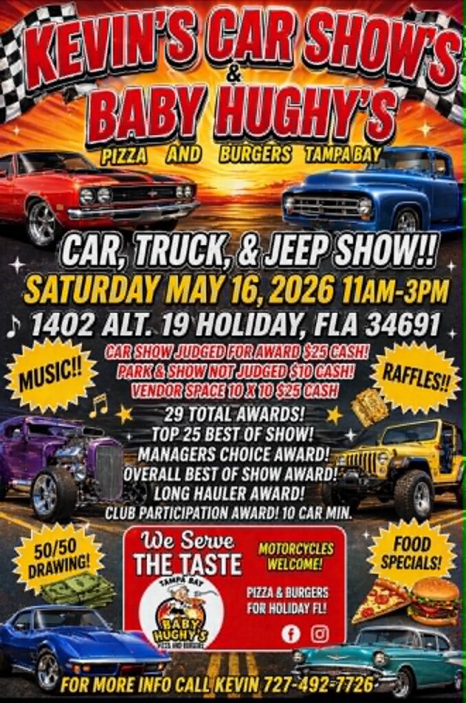 car show in holiday florida on may 16