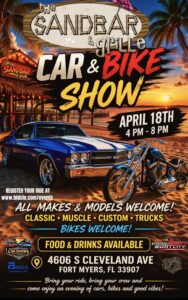 car show in fort myers florida on april 18