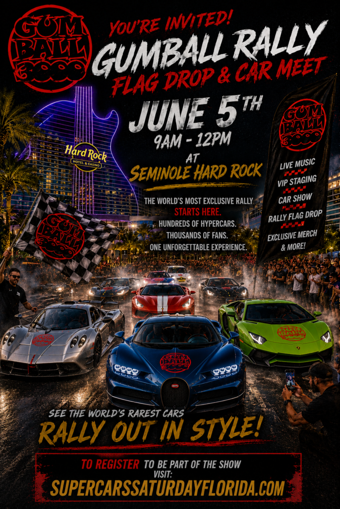 car show rally in hollywood florida on june 5