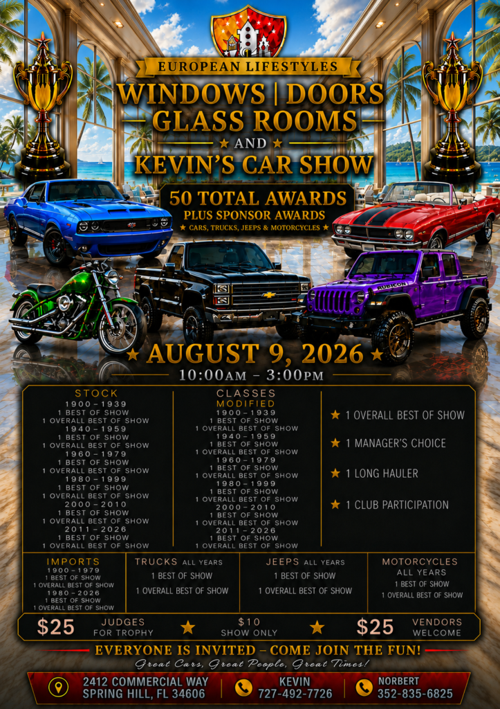 car show in spring hill florida on august 9