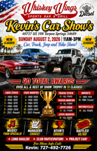 car show in tarpon springs florida on august 2