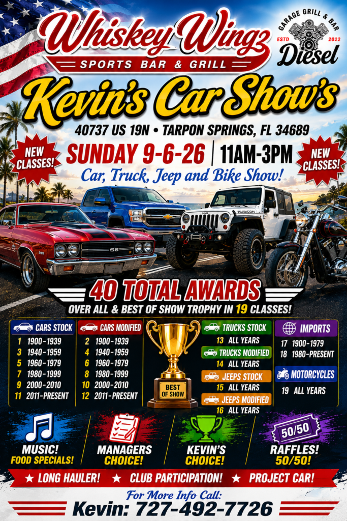 car show in tarpon springs florida on september 6