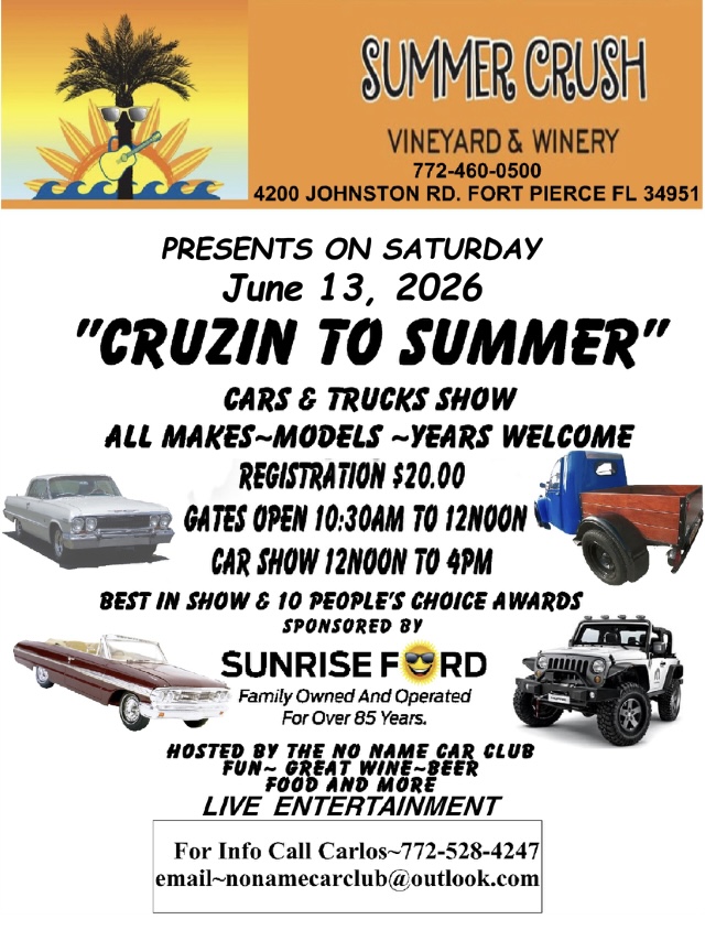 car show in fort pierce florida on june 13