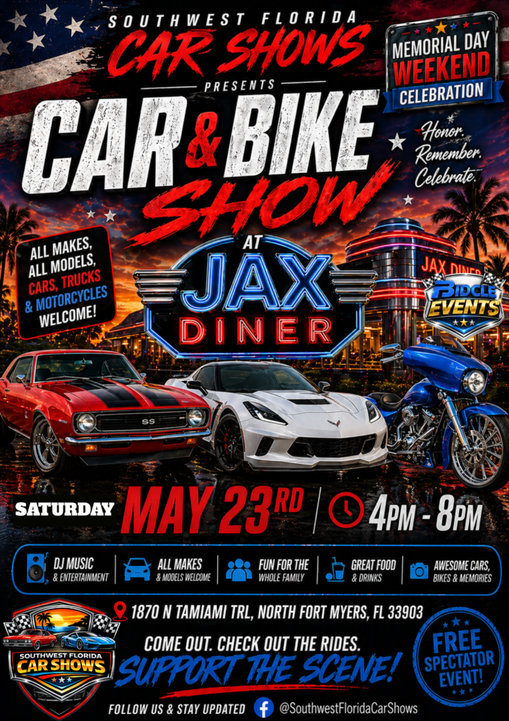 car show in north fort myers florida on may 23