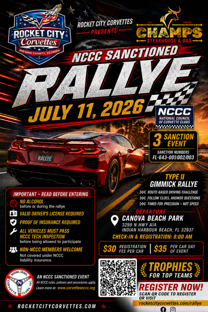 corvette rally show in indian harbour beach florida on july 11