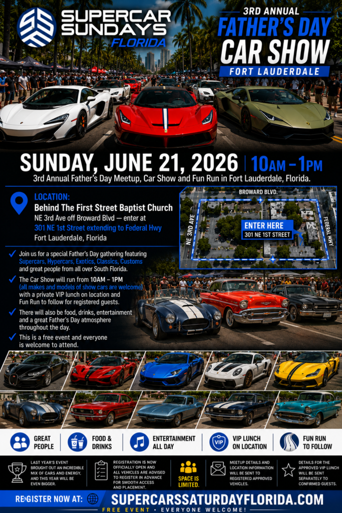 car show in fort lauderdadle florida on june 21