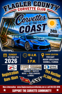 corvette car show in bunnell florida on october 11