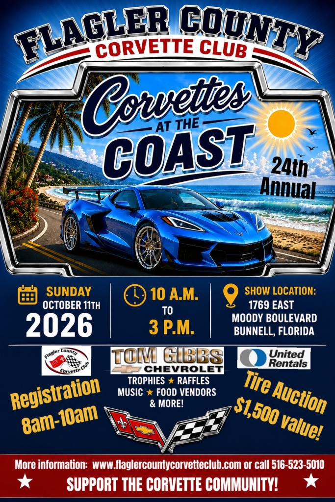 corvette car show in bunnell florida on october 11