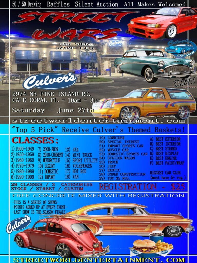 car show in cape coral florida on june 27