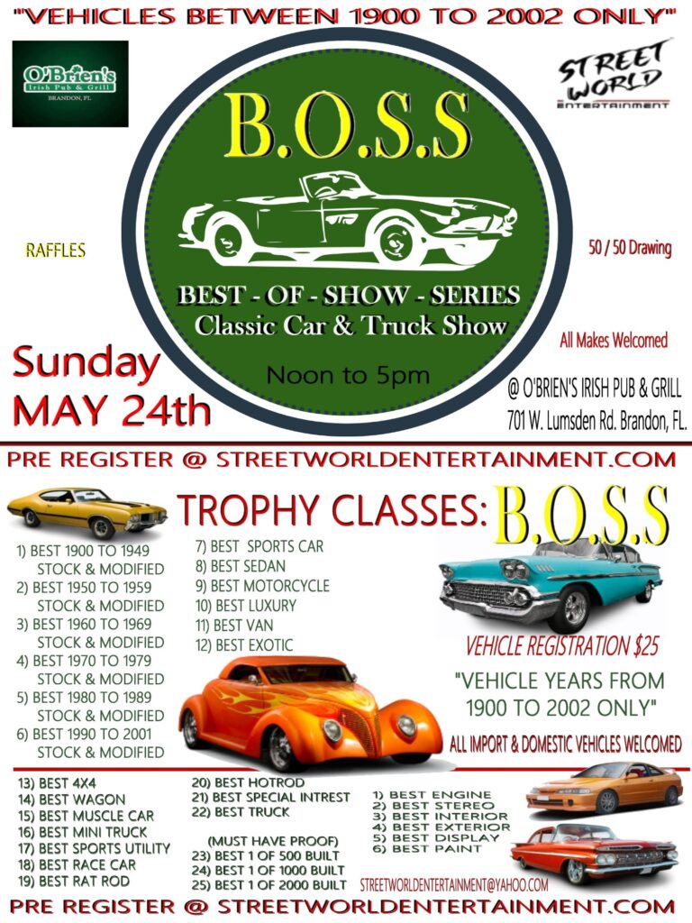 car show in brandon florida on may 24