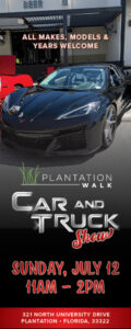 car show in plantation florida on july 12