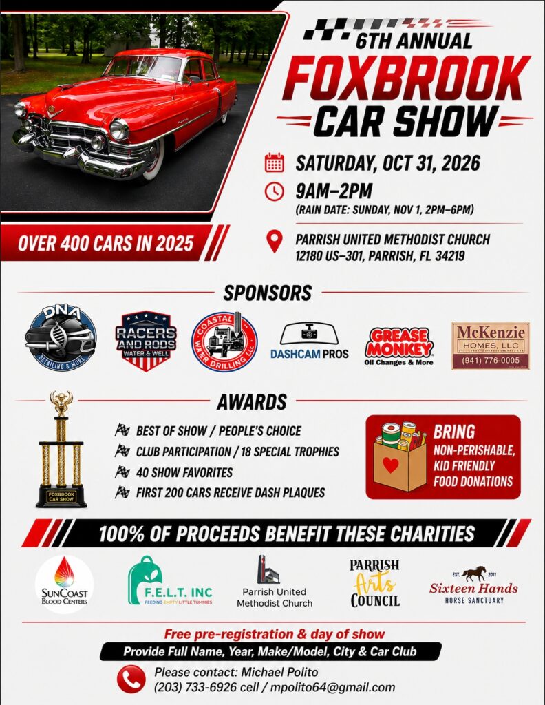 car show in parrish florida on october 31