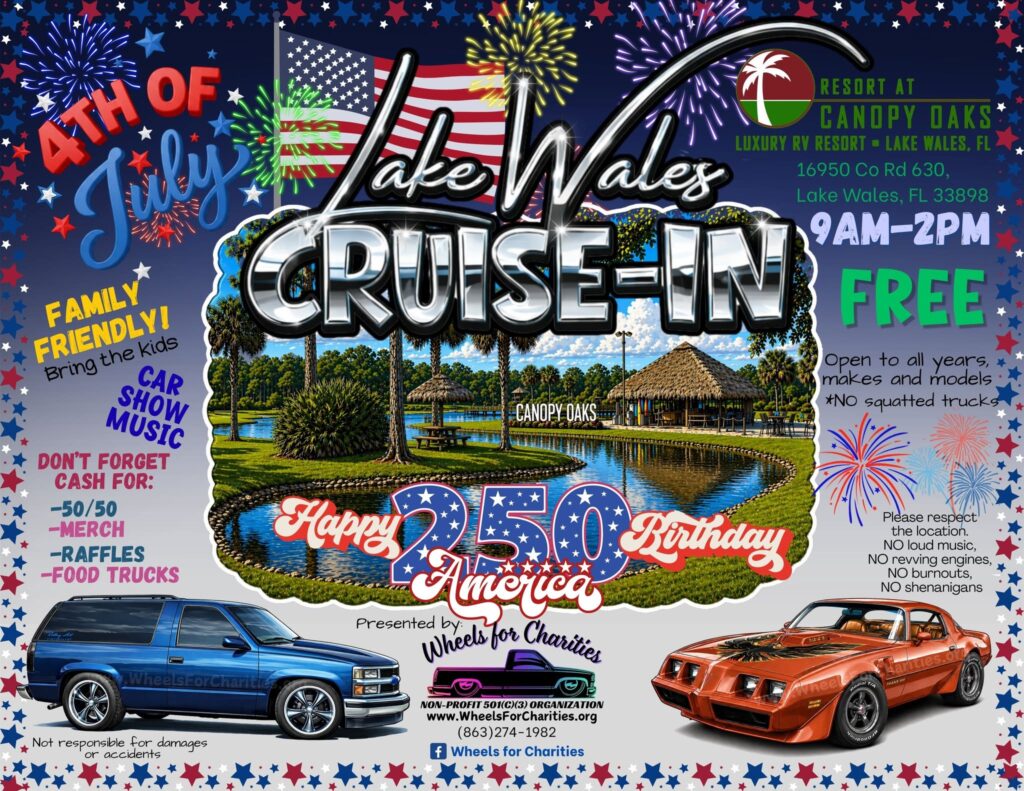 car show in lake wales florida on july 4