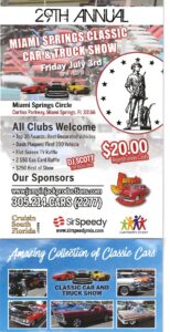 car show in miami springs, florida o july 3