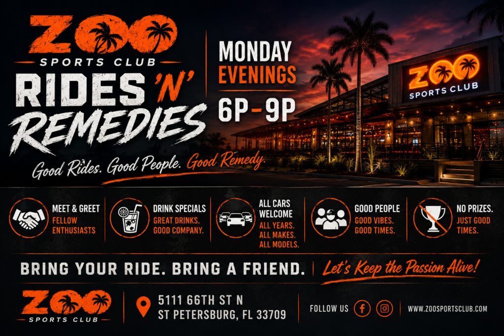 car show in st petersburg florida on mondays