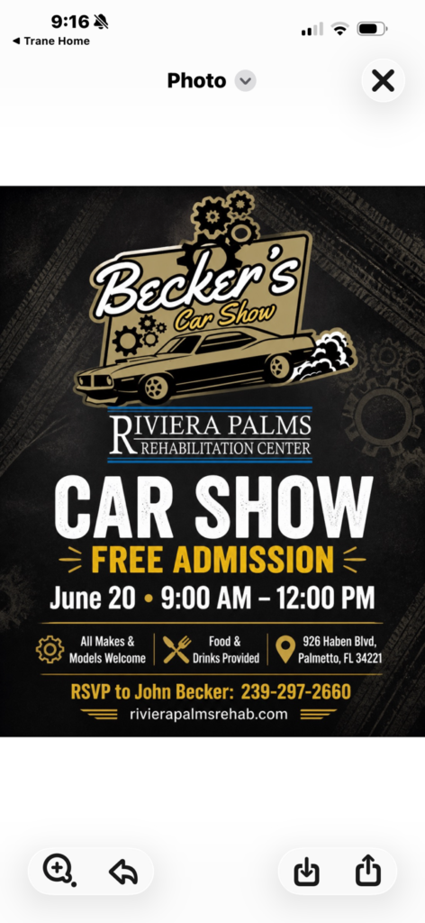 car show in palmetto florida on june 20