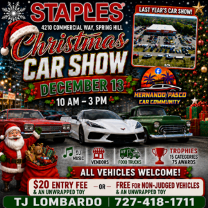 car show in spring hill florida on december 13