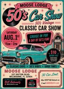 car show in melbourne florida on august 1