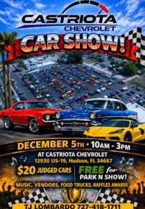car show in hudson florida on december 5