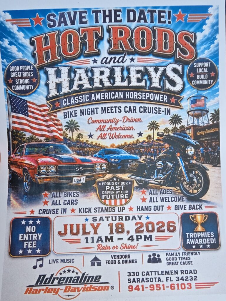 car show in sarasota florida on july 18