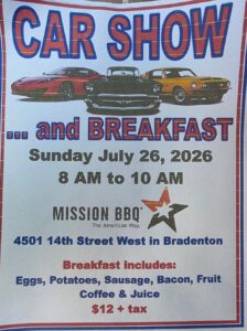 car show in bradenton florida on july 26
