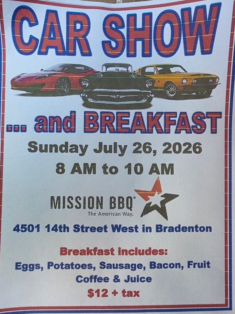 car show in bradenton florida on july 26