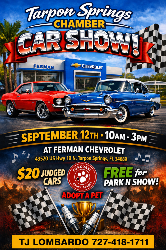car show in tarpon springs florida on september 12