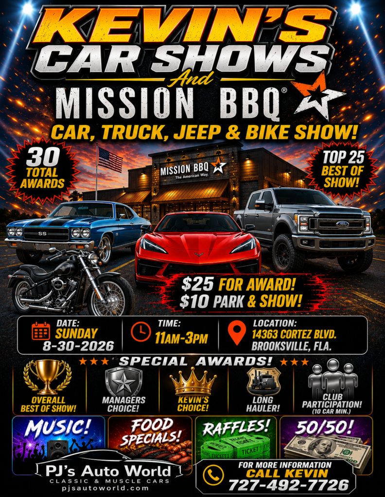 car show in brooksville florida on august 30