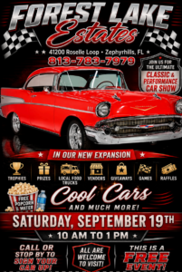car show in Zephyrhills florida on september 19