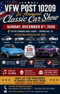 car show in spring hill florida on december 6