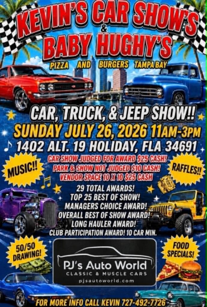 car show in holiday florida on july 26