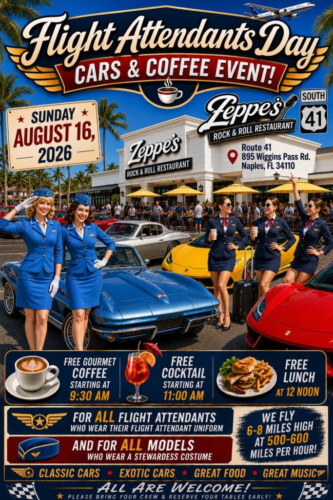 car show in naples florida on August 16