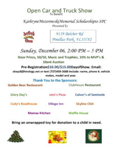 car show in pinellas park florida on december 6