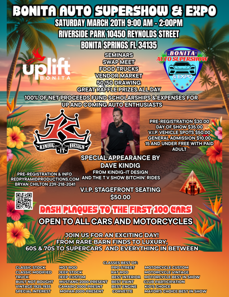 car show in bonita springs florida on march 20