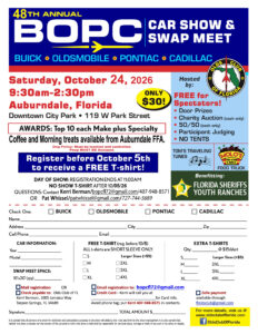 car show in auburndale florida on october 24